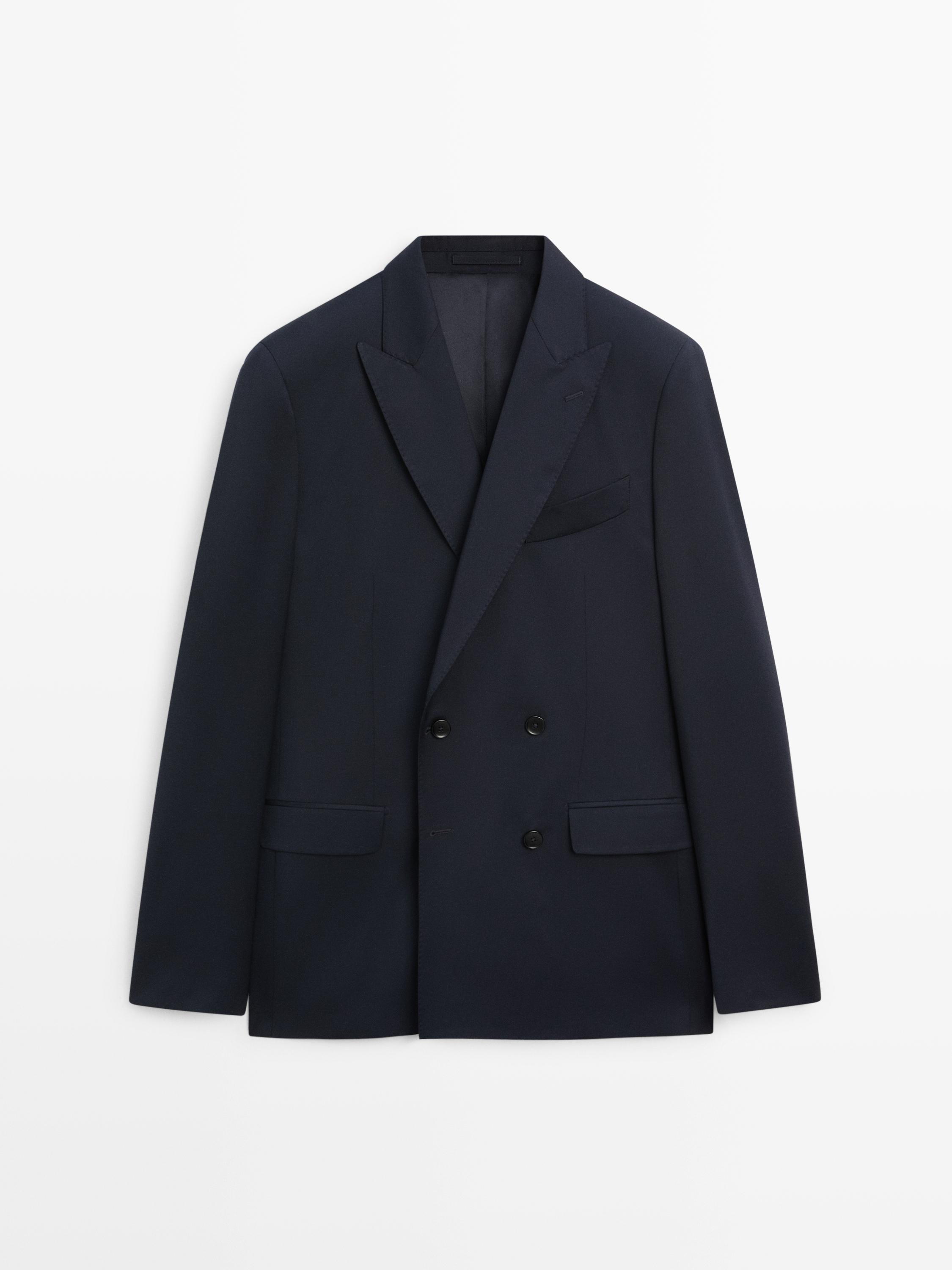 Blazer croisé 100 % laine froide
